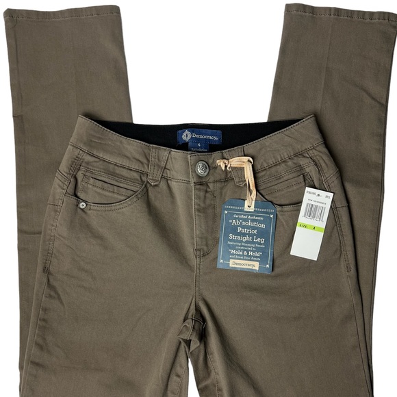 352 Democracy Brown BROL Straight Leg Pants Ab Solutions - Picture 10 of 12